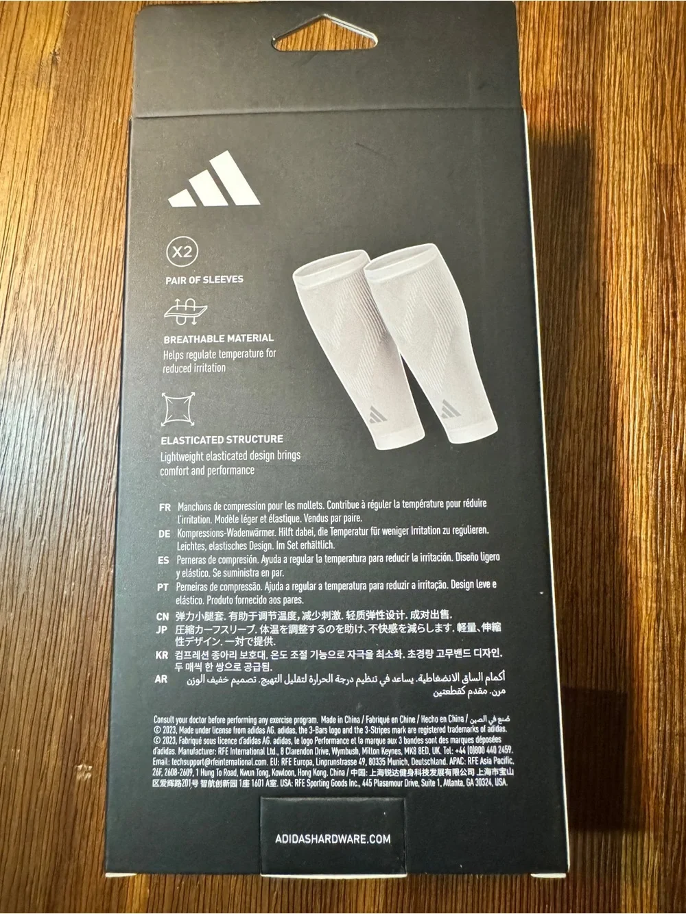 NWT Adidas Compression Calf Sleeves White Pair Running Recovery Training